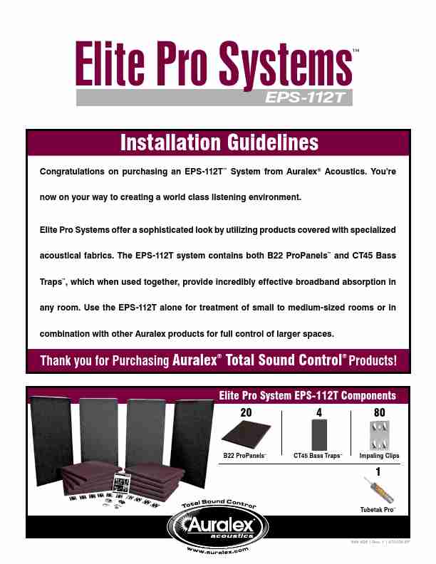 Auralex Acoustics Stereo System EPS-112T-page_pdf